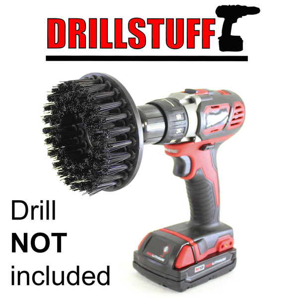 Black-Ultra Stiff Drill Brush For Stone Cleaning,Paint Striping and Heavy Duty Outdoor Use