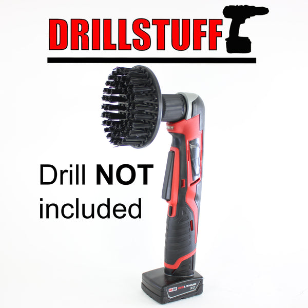 Heavy Duty Stiff Nylon Scrub Brush for Brick Concrete and Stone Cleani –  Drillbrush Industrial