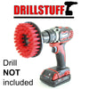 Red Drill Brush,Power Scrubbing Brush Drill Attachment for Cleaning Showers, Tubs, Bathrooms, Tile, Grout, Carpet, Tires, Boats (Stiff) by Drillstuff