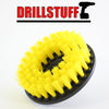 Yellow Drill Brush,Power Scrubbing Brush Drill Attachment for Cleaning Showers, Tubs, Bathrooms, Tile, Grout, Carpet, Tires, Boats Medium by Drillstuff