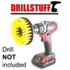 Yellow Drill Brush,Power Scrubbing Brush Drill Attachment for Cleaning Showers, Tubs, Bathrooms, Tile, Grout, Carpet, Tires, Boats Medium by Drillstuff