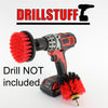 New Quick Change Shaft Drill Powered Heavy Duty Outdoor Stiff Bristle Scrub Brush Kit