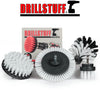 Drillstuff Drill Brush Attachment Set - Soft Drill Brush Power Scrubber Brush Drill Attachment Brush - Power Drill Scrub Brush Car Cleaning Kit - Rug Cleaning Floor Scrubber – Circular Wheel Brush