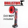Red Drill Brush,Power Scrubbing Brush Drill Attachment for Cleaning Showers, Tubs, Bathrooms, Tile, Grout, Carpet, Tires, Boats (Stiff) by Drillstuff