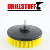Yellow Drill Brush,Power Scrubbing Brush Drill Attachment for Cleaning Showers, Tubs, Bathrooms, Tile, Grout, Carpet, Tires, Boats Medium by Drillstuff