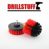 New Quick Change Shaft Drill Powered Heavy Duty Outdoor Stiff Bristle Scrub Brush Kit